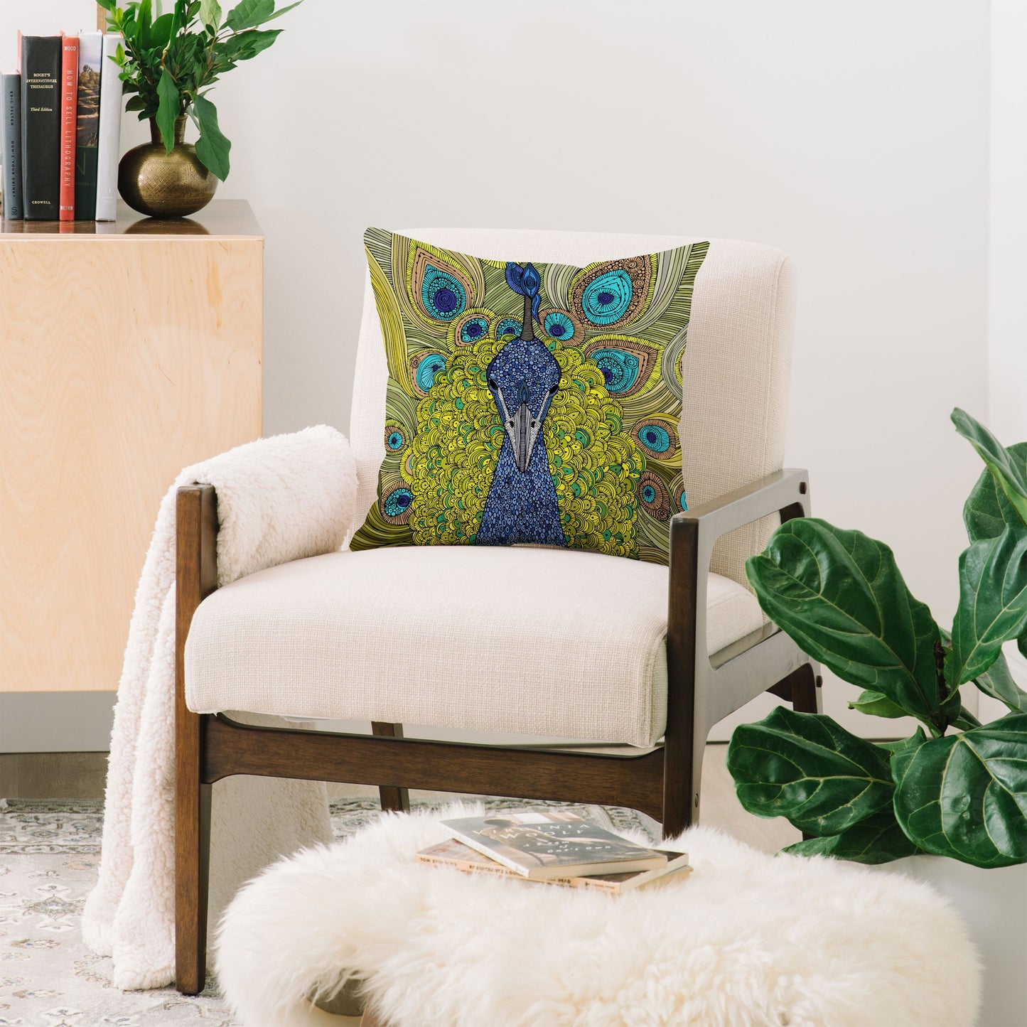 Valentina Ramos Mr Pavo Real Throw Pillow