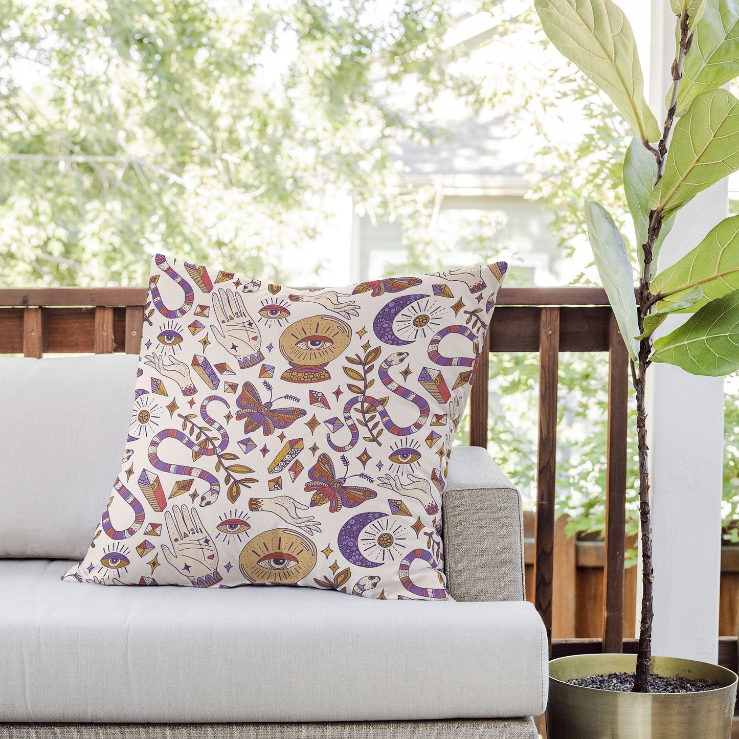 Valentina Ramos Mystic Magic Outdoor Throw Pillow
