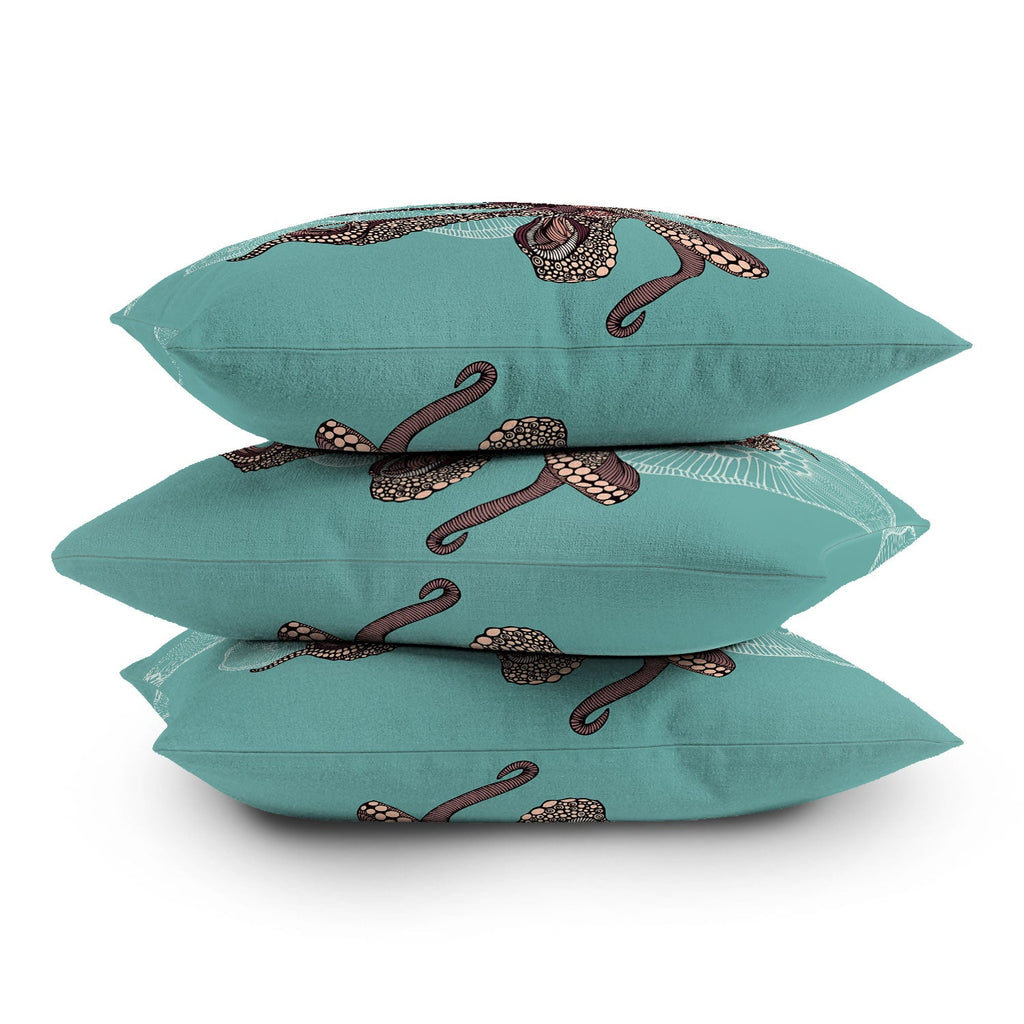 Valentina Ramos Octopus Bloom Throw Pillow