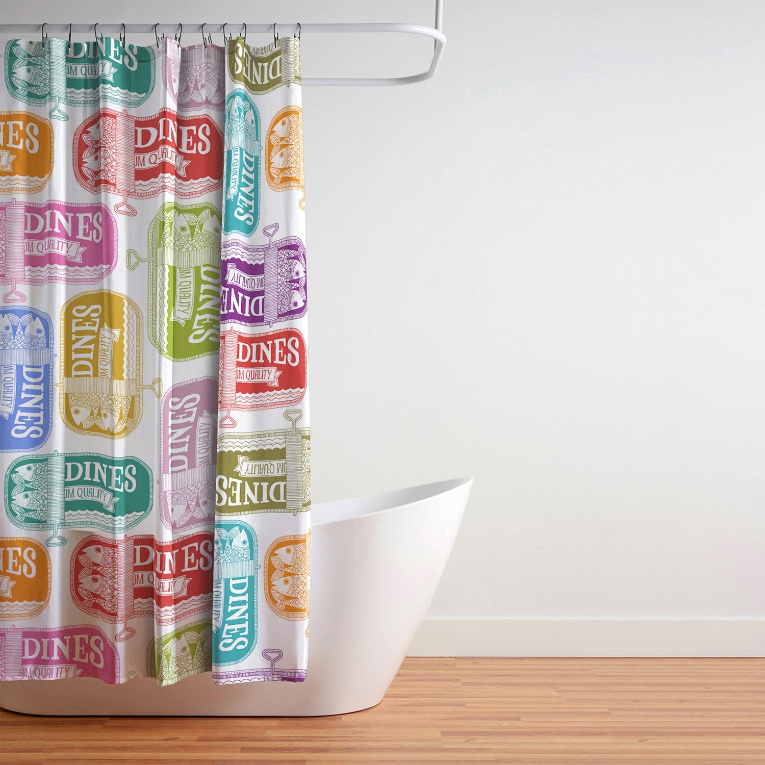 Valentina Ramos Sardines Tins Shower Curtain