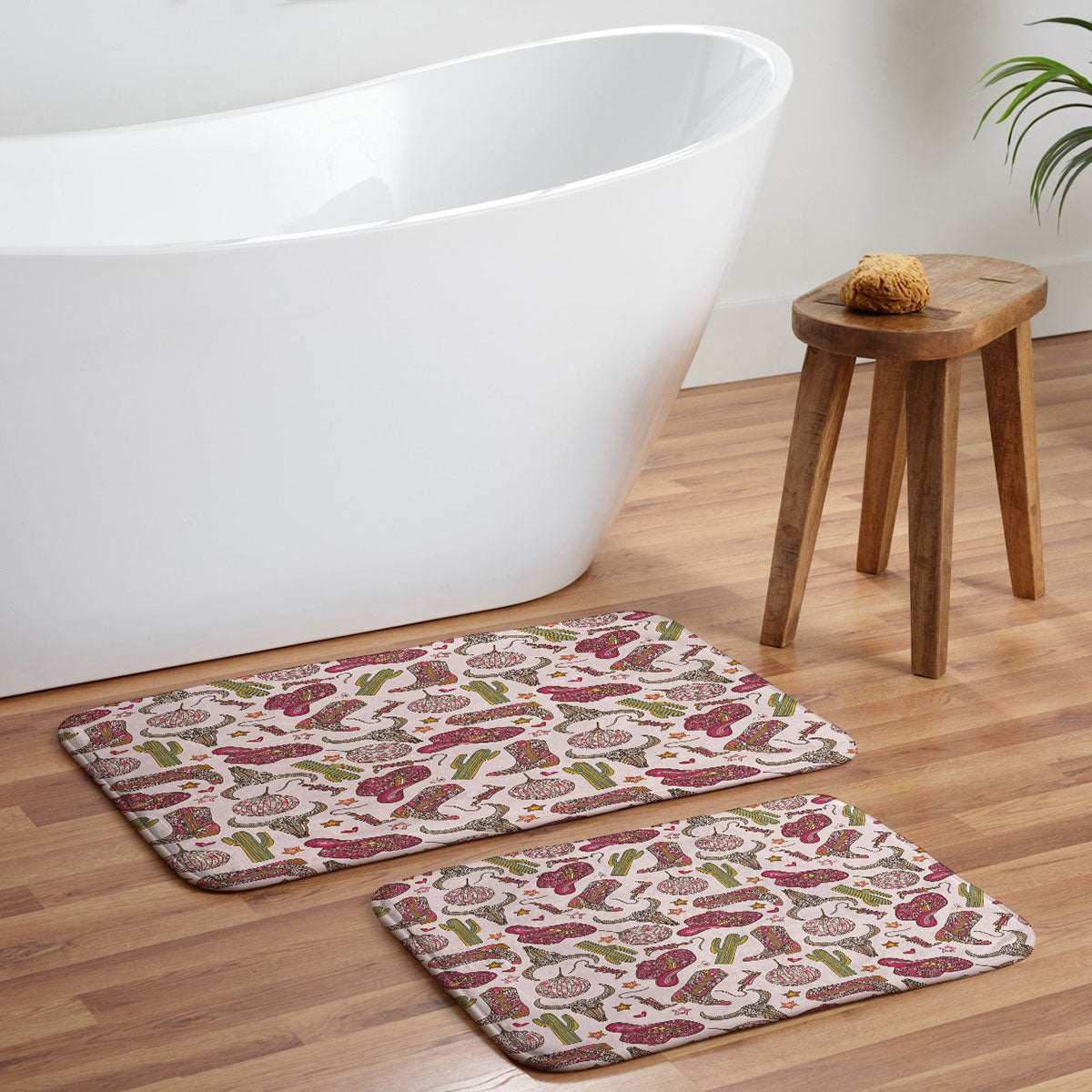 Valentina Ramos Western Disco Dreams Memory Foam Bath Mat
