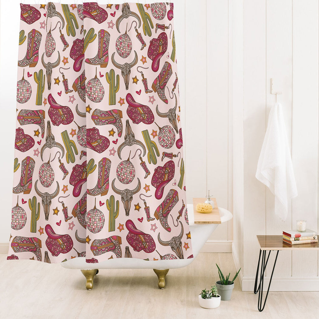 Valentina Ramos Western Disco Dreams Shower Curtain