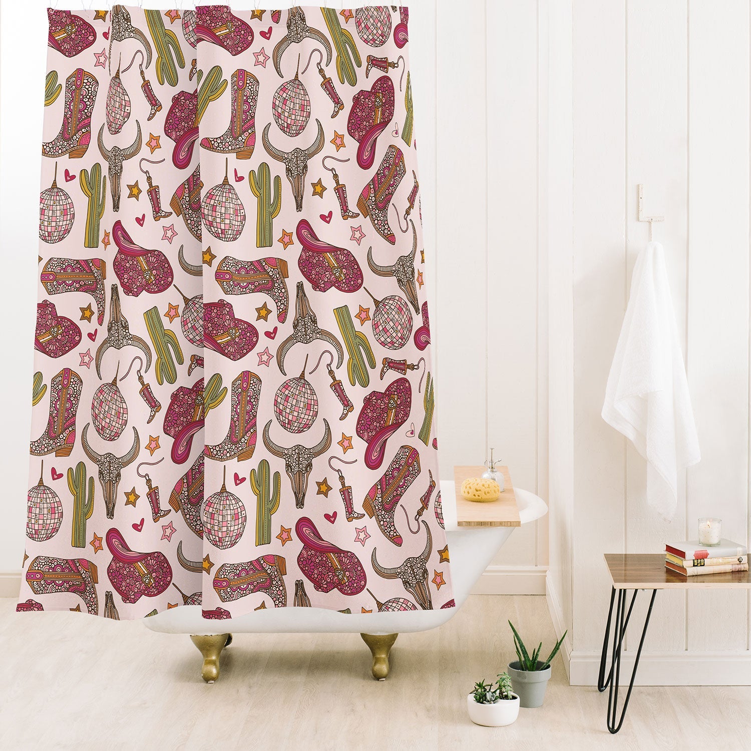 Valentina Ramos Western Disco Dreams Shower Curtain
