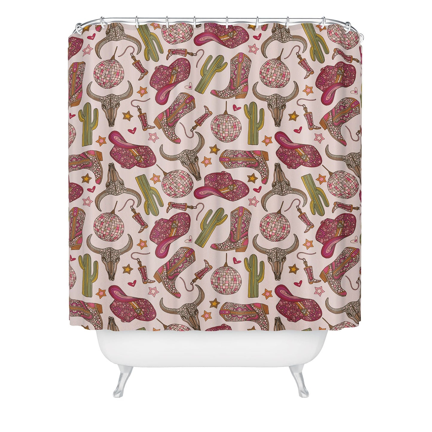 Valentina Ramos Western Disco Dreams Shower Curtain