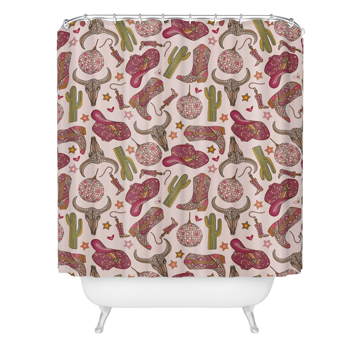 Valentina Ramos Western Disco Dreams Shower Curtain