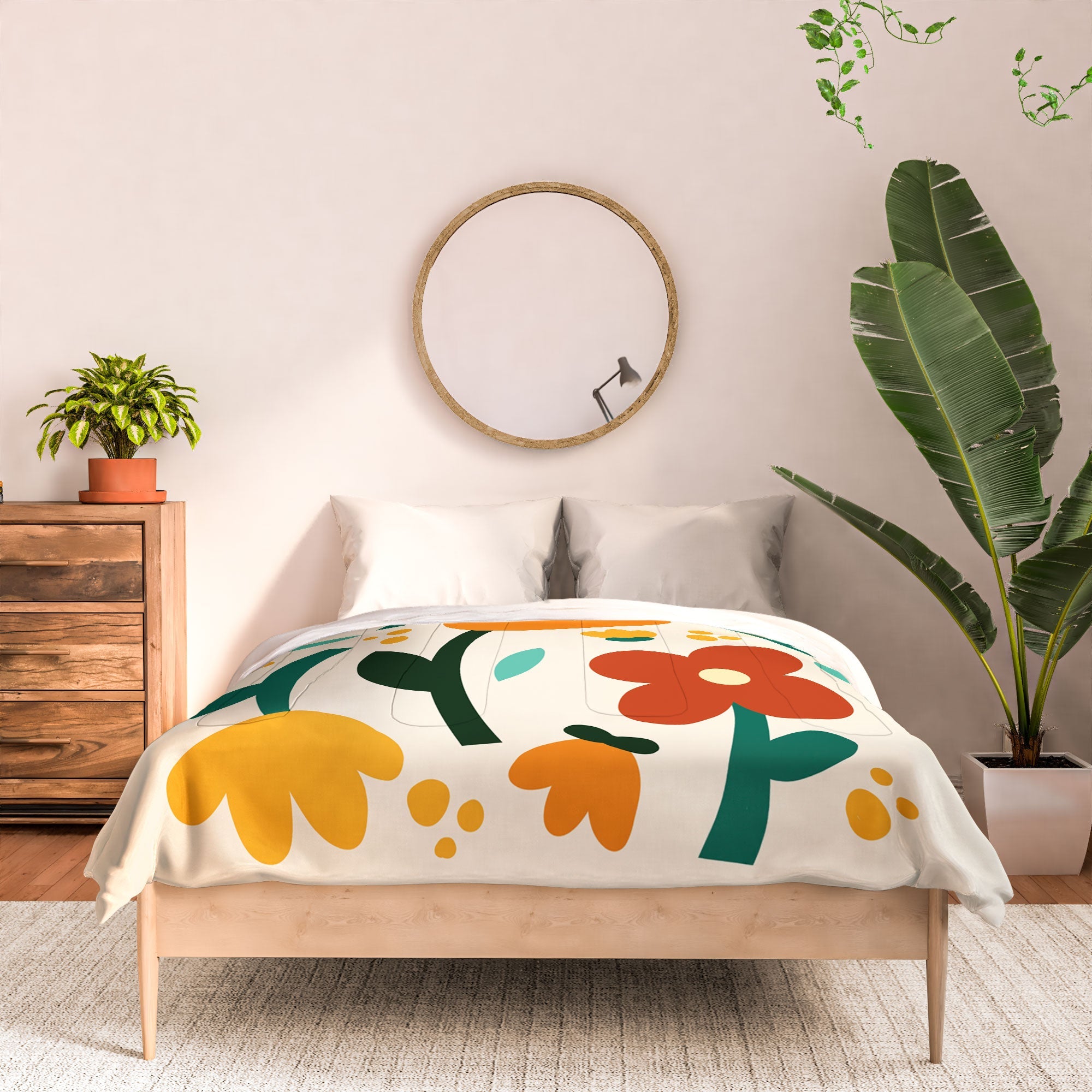 Valeria Frustaci Colorful fall flowers Comforter