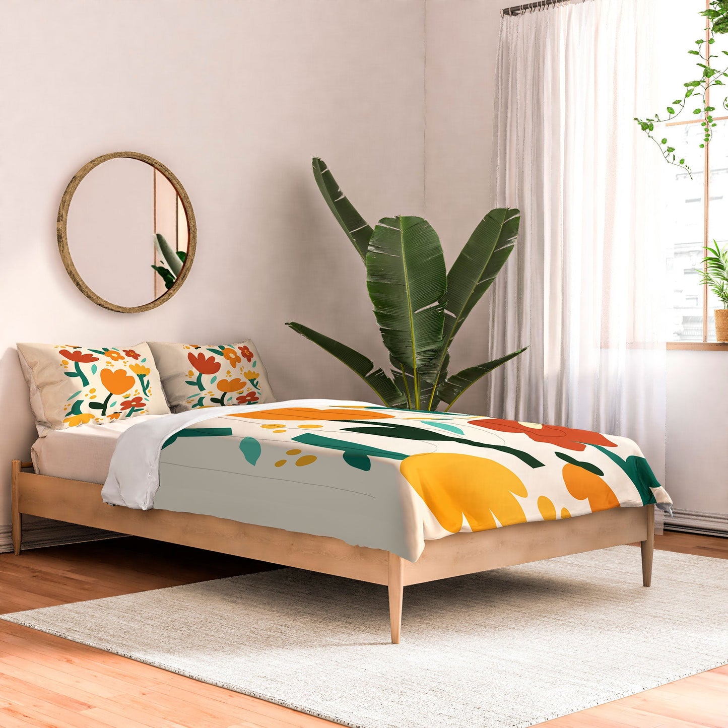 Valeria Frustaci Colorful fall flowers Comforter