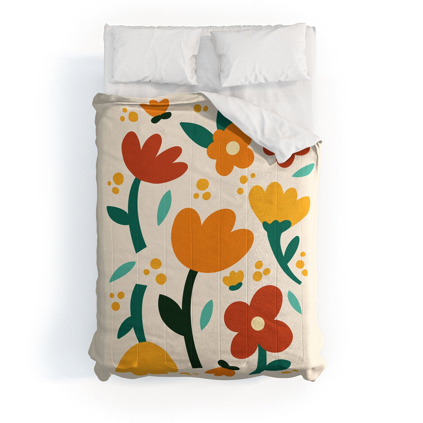 Valeria Frustaci Colorful fall flowers Comforter