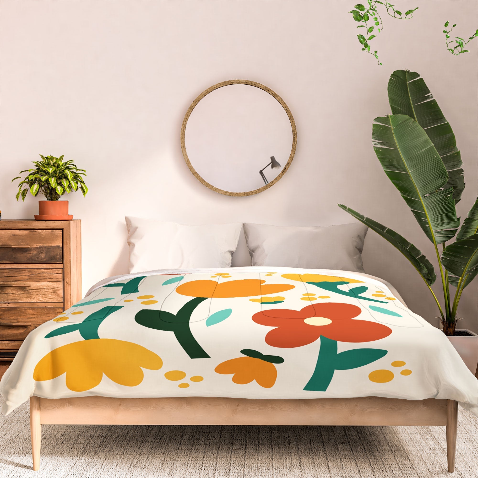 Valeria Frustaci Colorful fall flowers Comforter