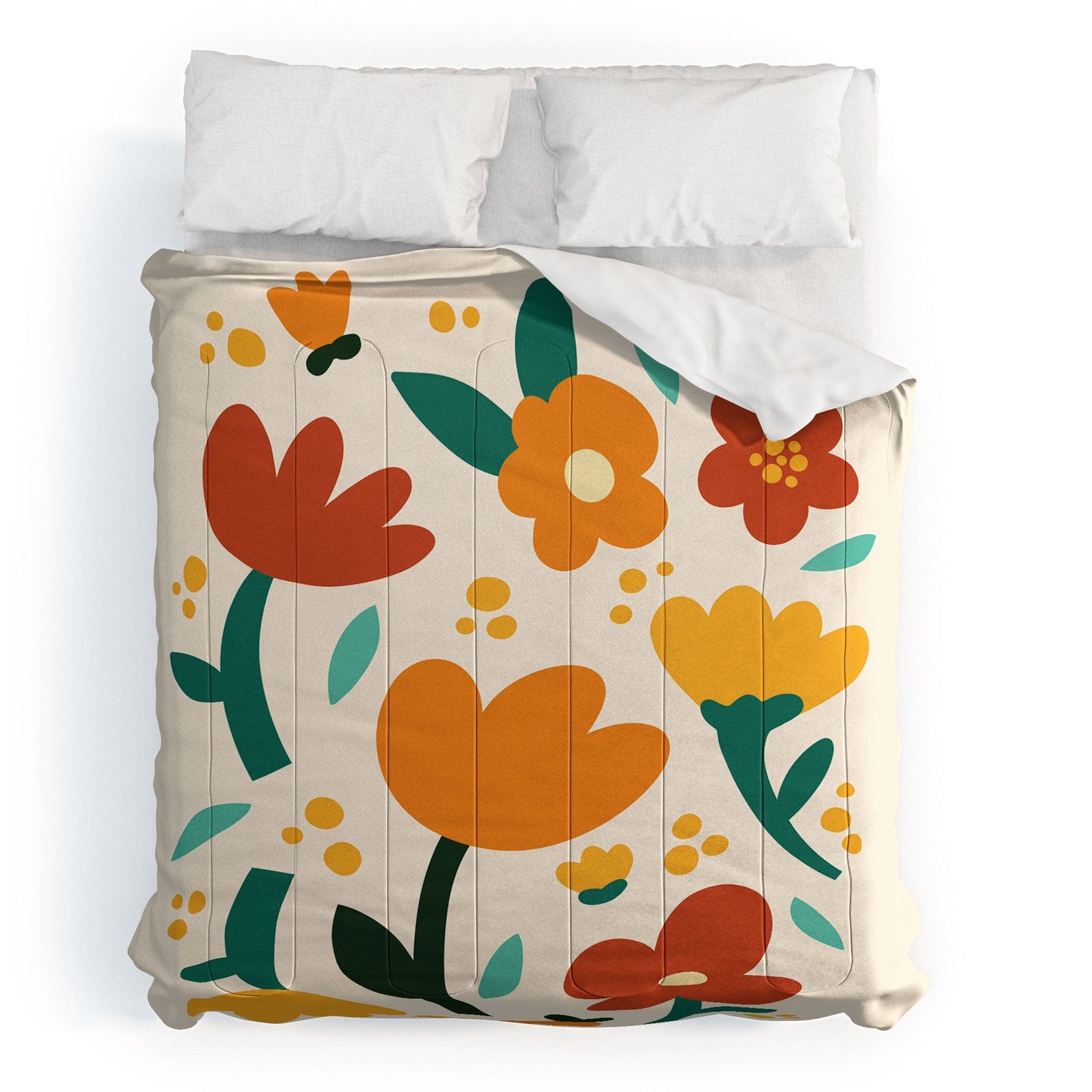 Valeria Frustaci Colorful fall flowers Comforter