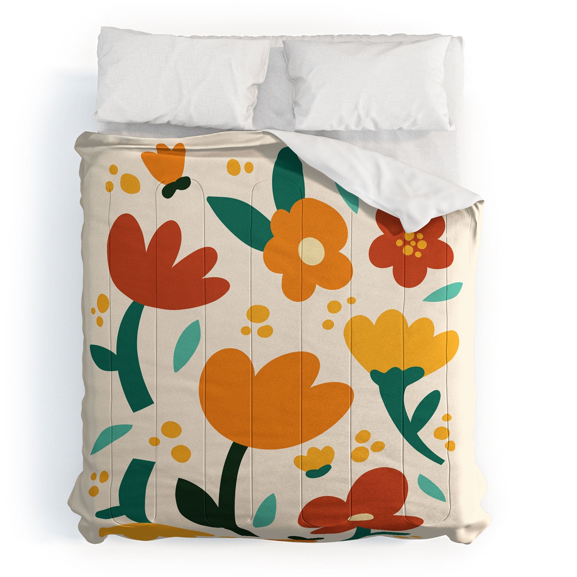 Valeria Frustaci Colorful fall flowers Comforter