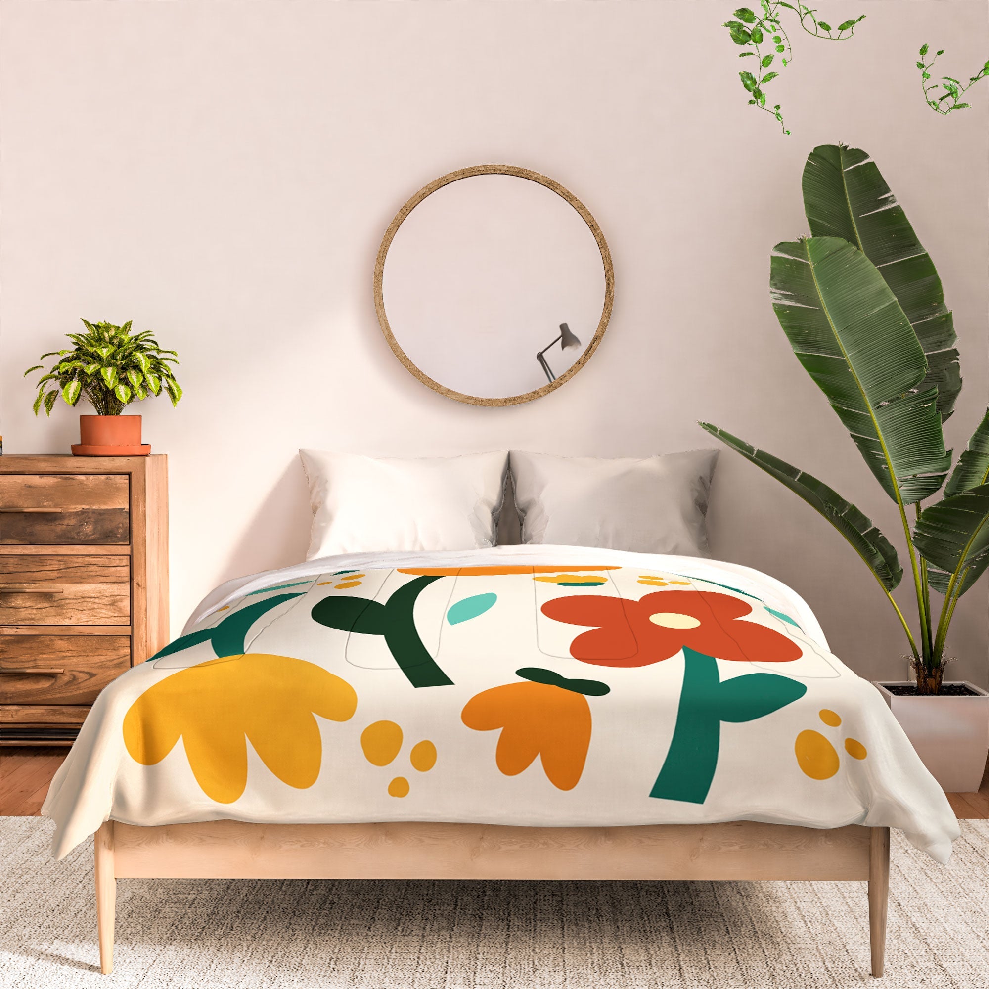 Valeria Frustaci Colorful fall flowers Comforter
