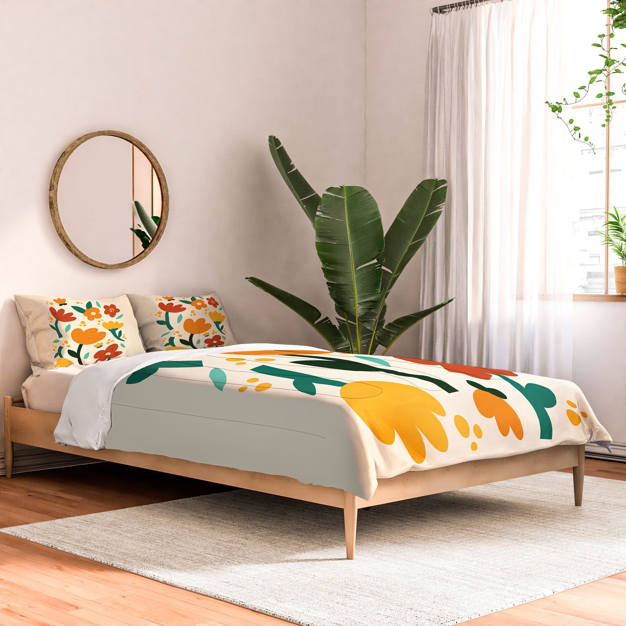 Valeria Frustaci Colorful fall flowers Comforter