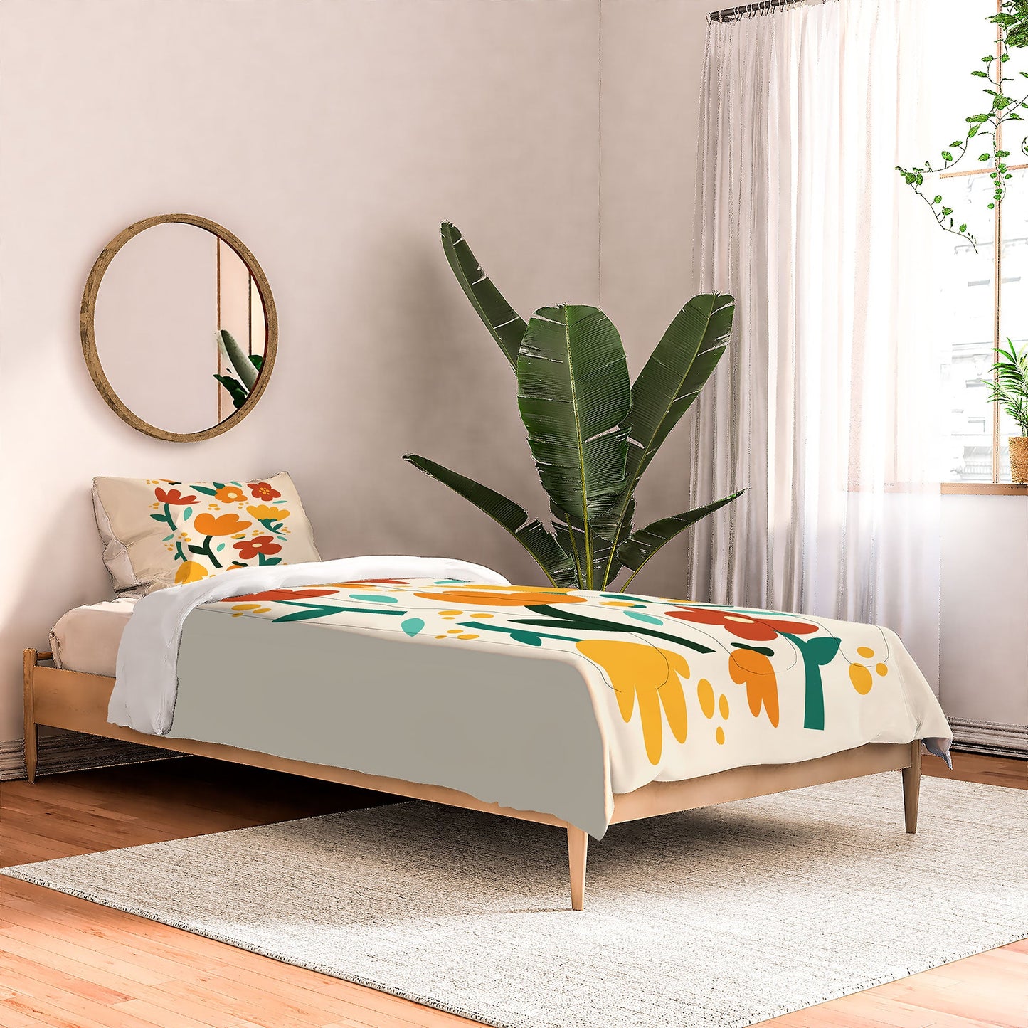 Valeria Frustaci Colorful fall flowers Comforter