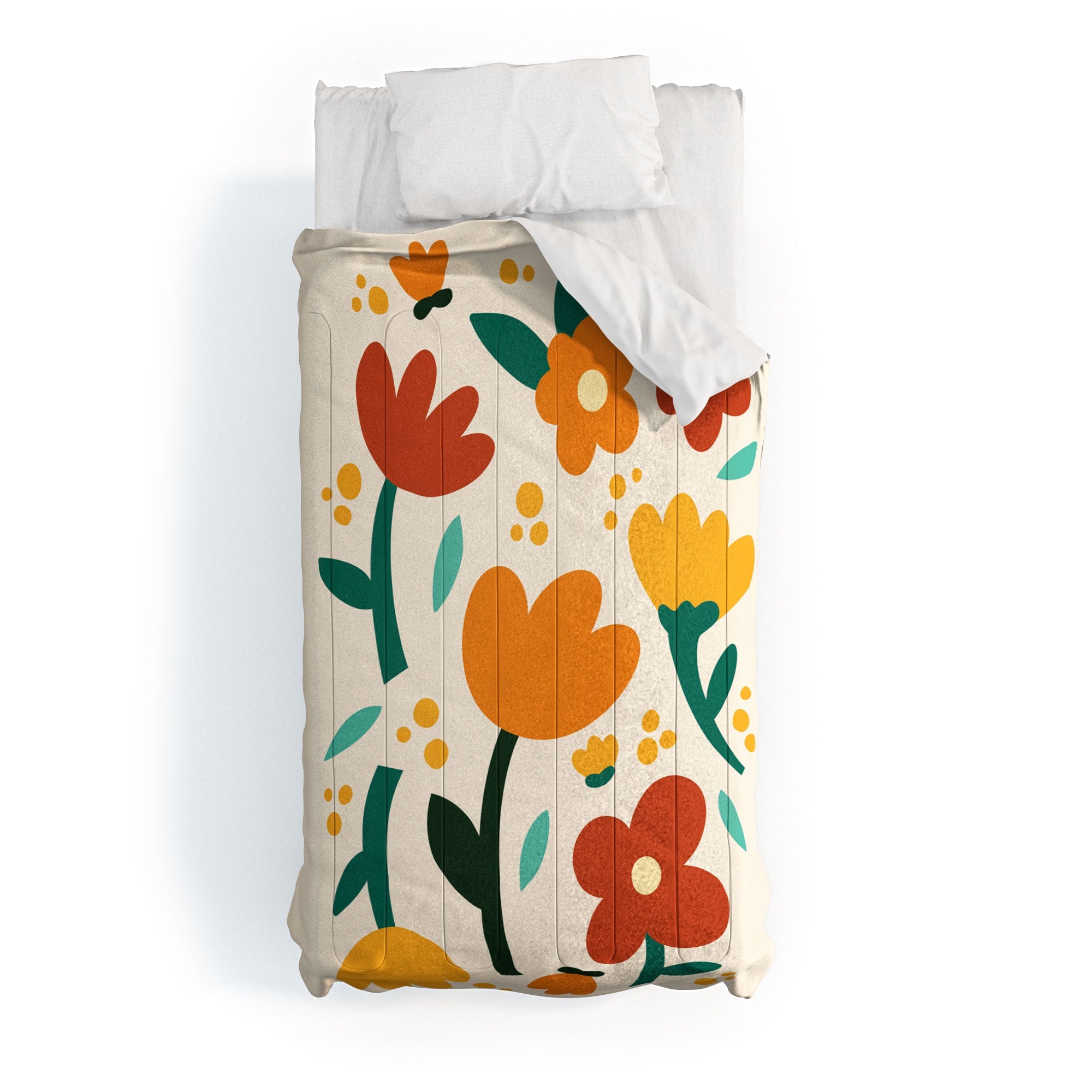 Valeria Frustaci Colorful fall flowers Comforter