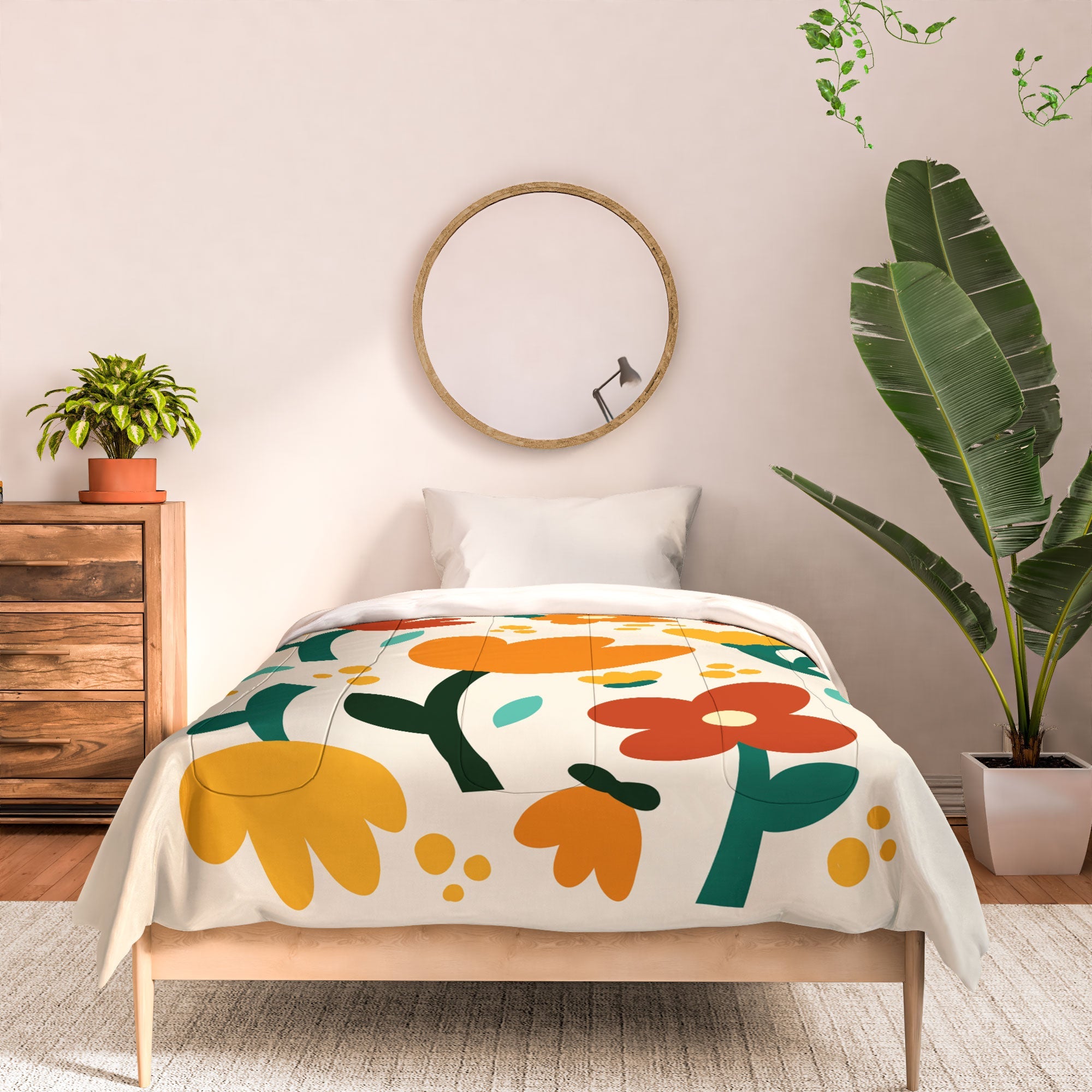 Valeria Frustaci Colorful fall flowers Comforter
