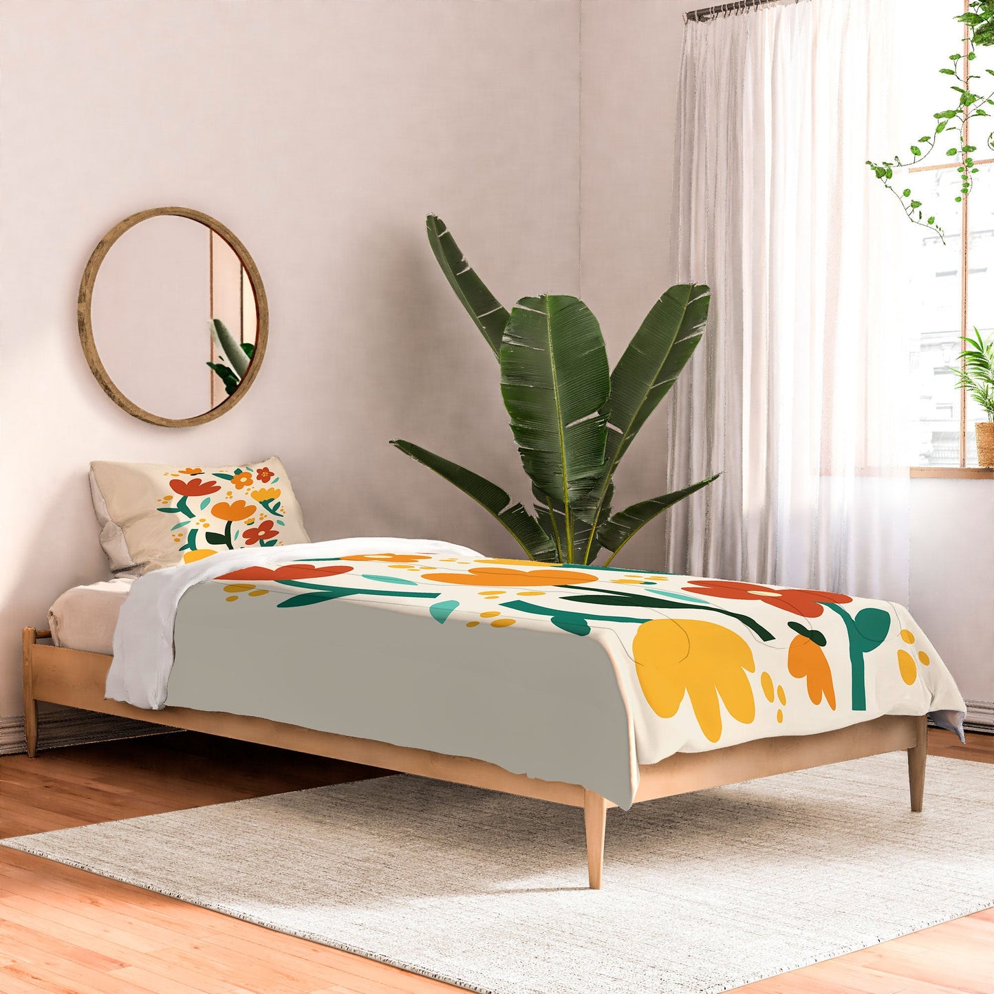 Valeria Frustaci Colorful fall flowers Comforter