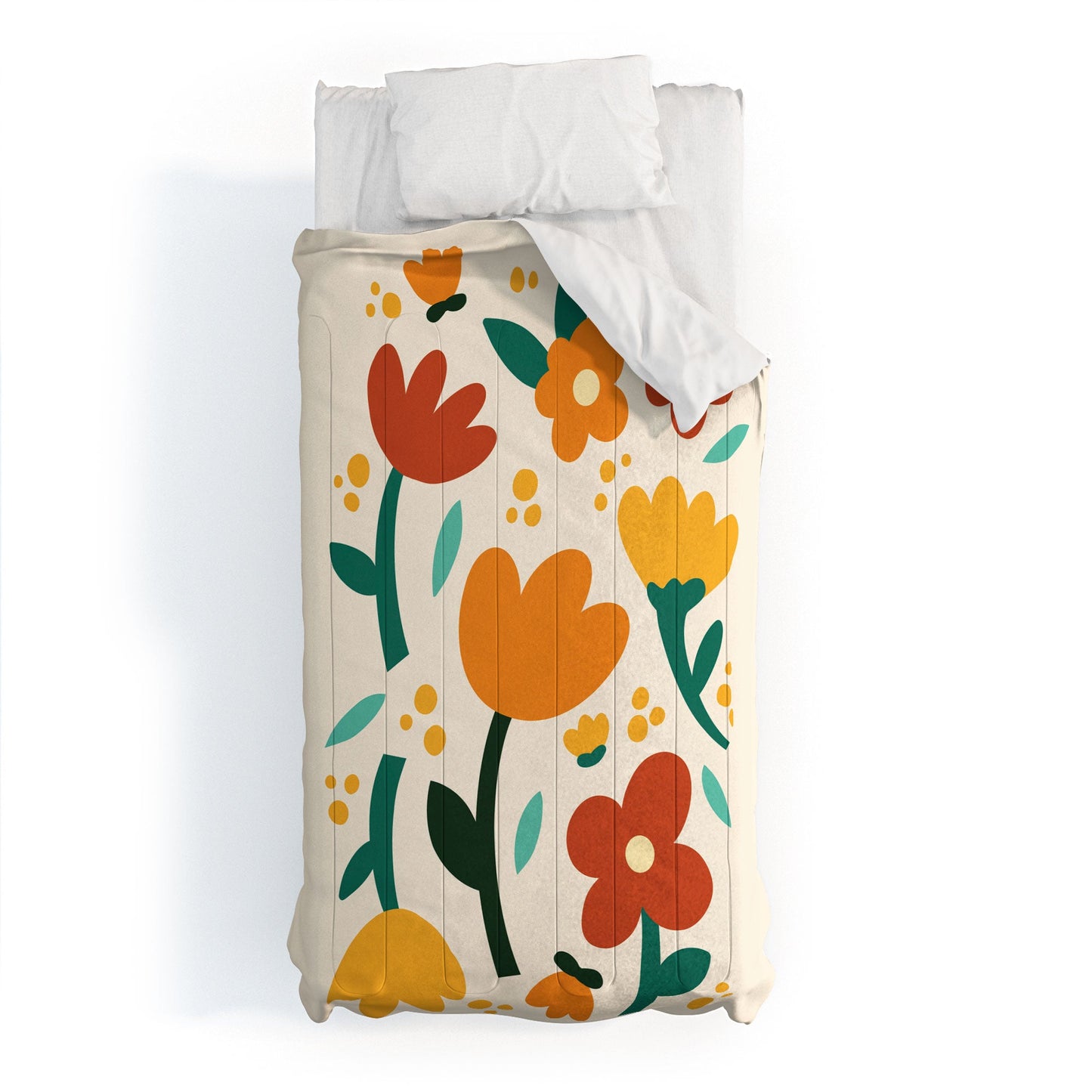 Valeria Frustaci Colorful fall flowers Comforter