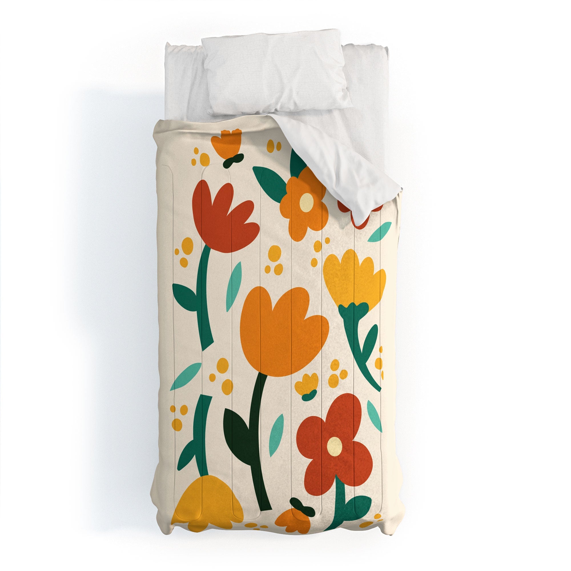 Valeria Frustaci Colorful fall flowers Comforter