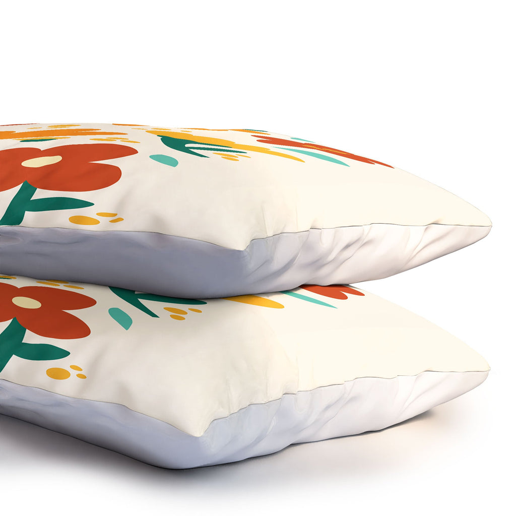 Valeria Frustaci Colorful fall flowers Pillow Shams