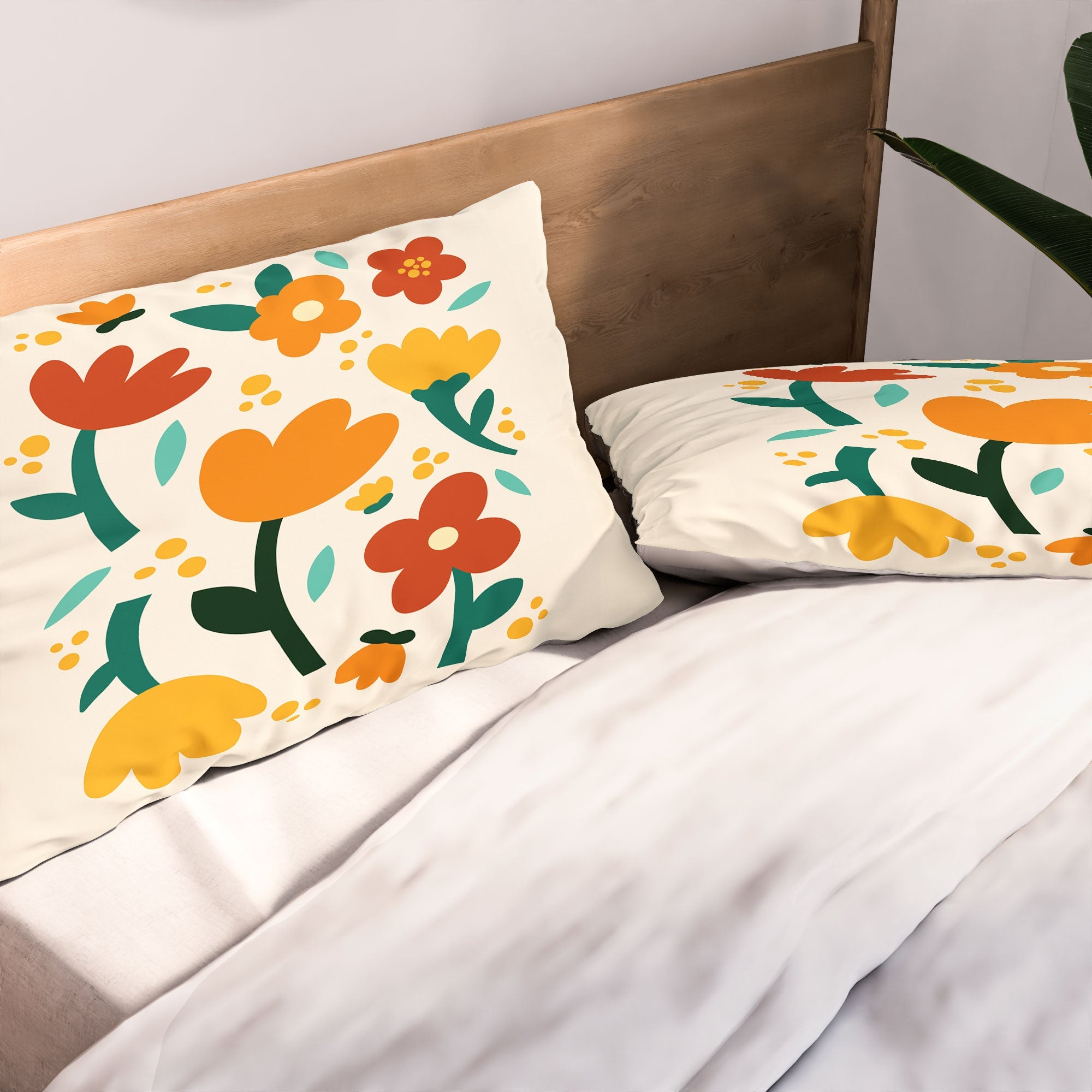 Valeria Frustaci Colorful fall flowers Pillow Shams