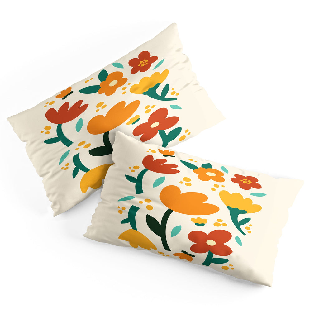 Valeria Frustaci Colorful fall flowers Pillow Shams