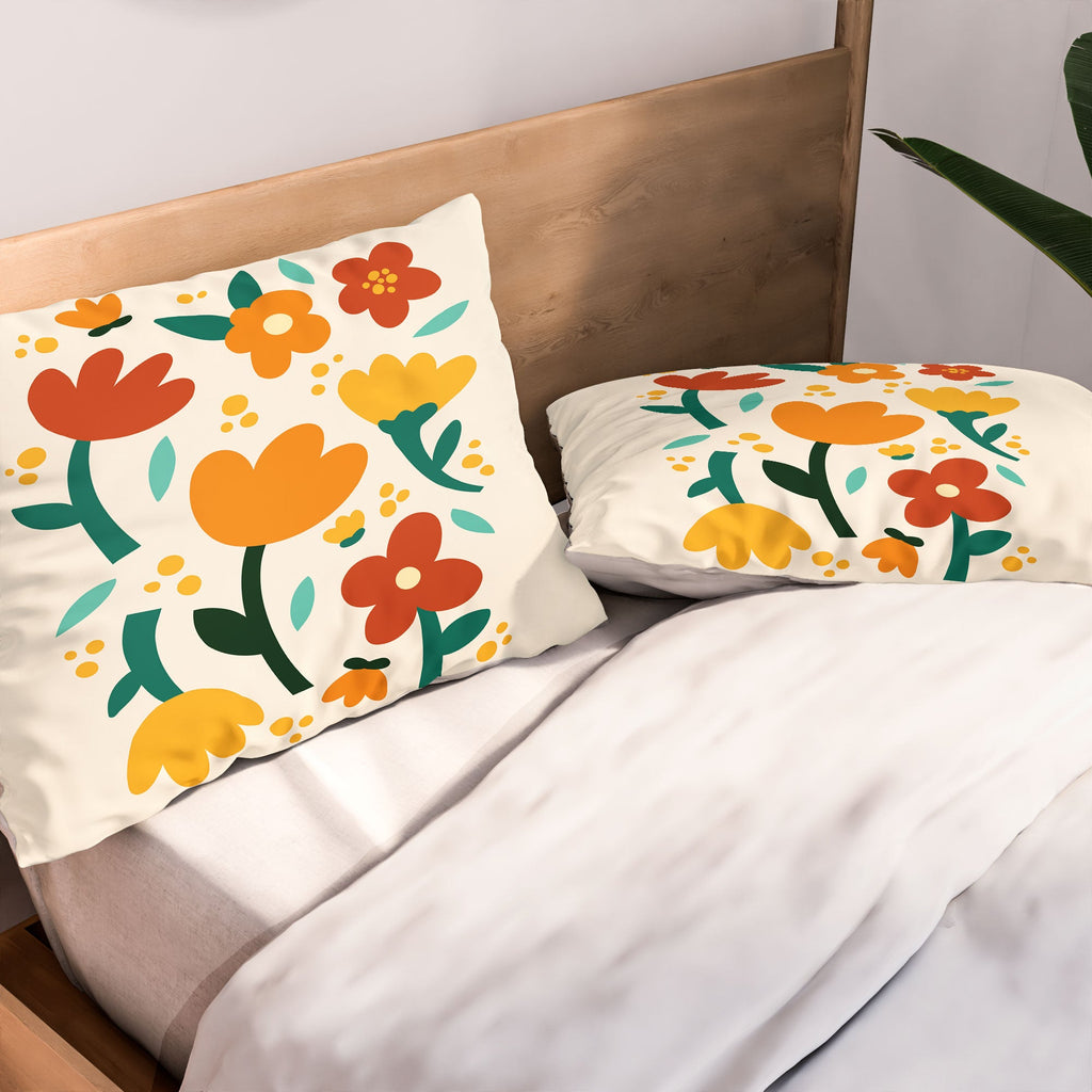 Valeria Frustaci Colorful fall flowers Pillow Shams