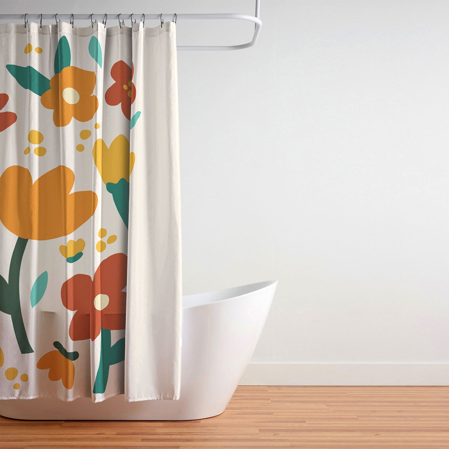 Valeria Frustaci Colorful fall flowers Shower Curtain