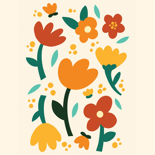 Valeria Frustaci Colorful fall flowers Shower Curtain