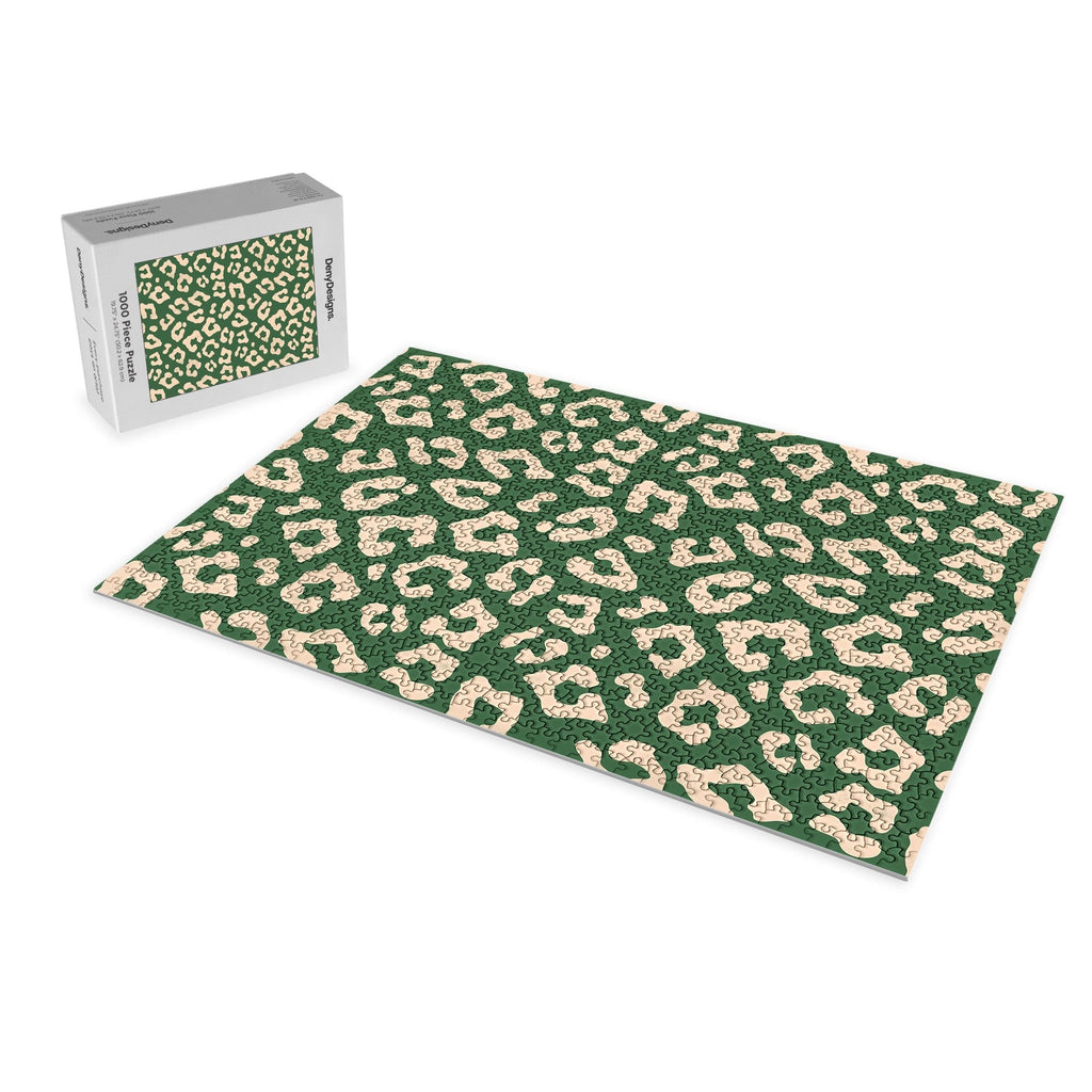 Avenie BR Cheetah Print In Green Puzzle