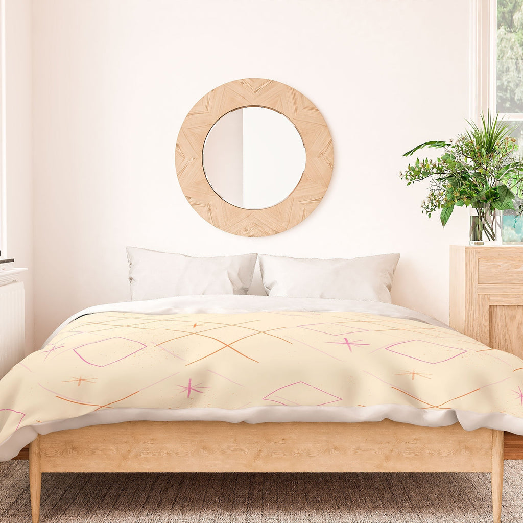 Little Om Starry Web cream Duvet Cover