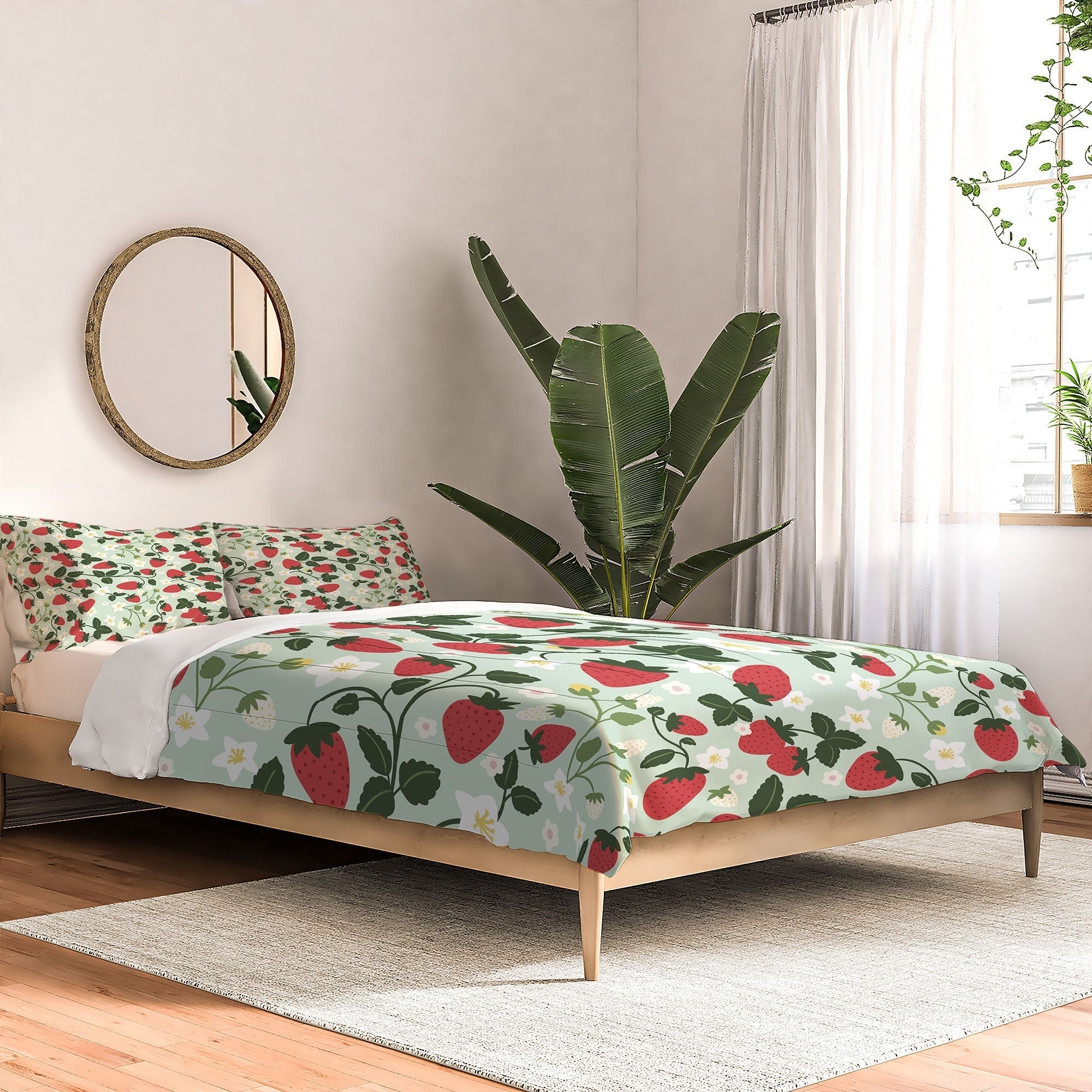 Design by Spark Strawberry Florals Fields Comforter