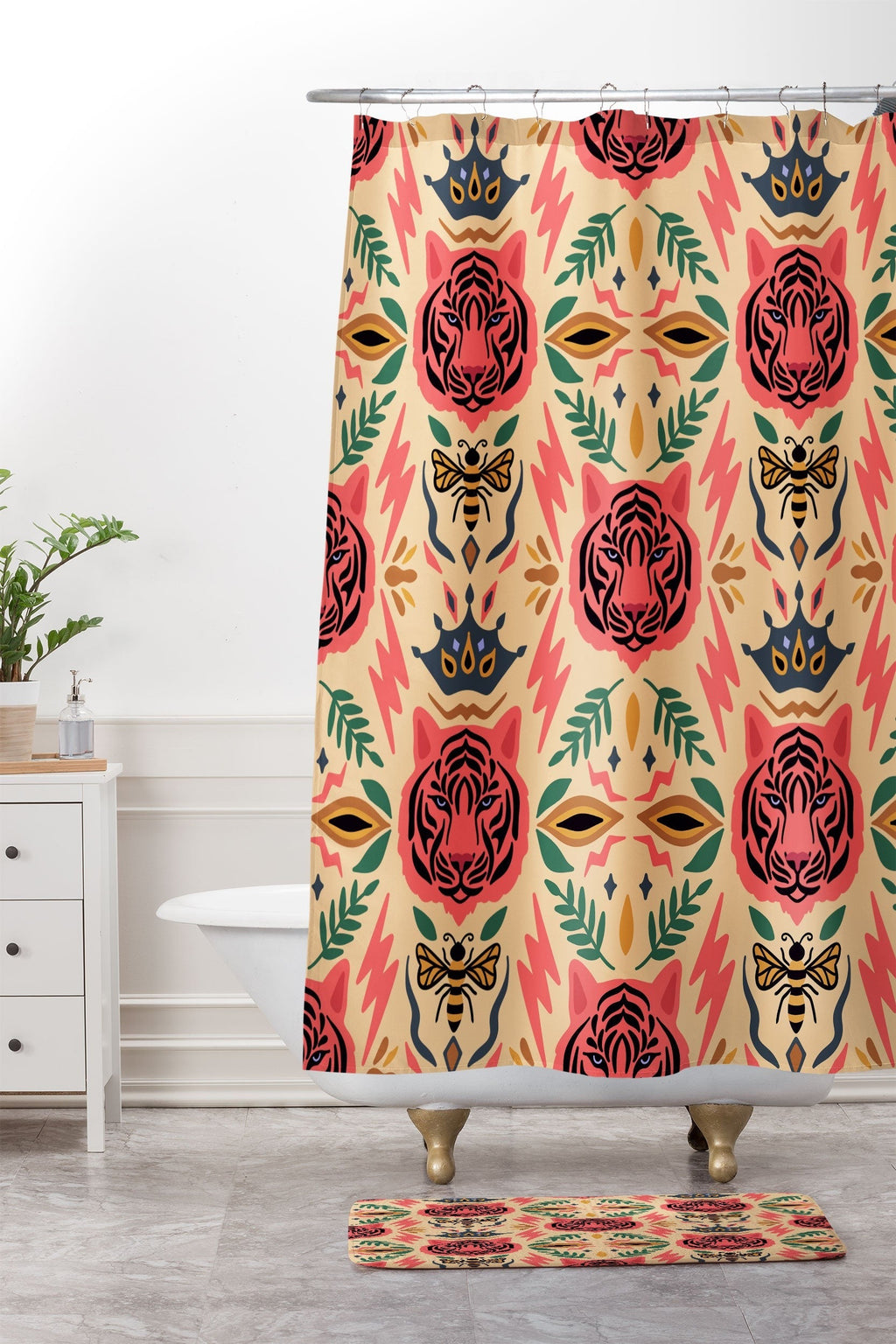 Design by Spark Tigress Queen Bee Memory Foam Bath Mat