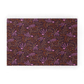 Little Om Pattern Shooting Stars plum Welcome Mat