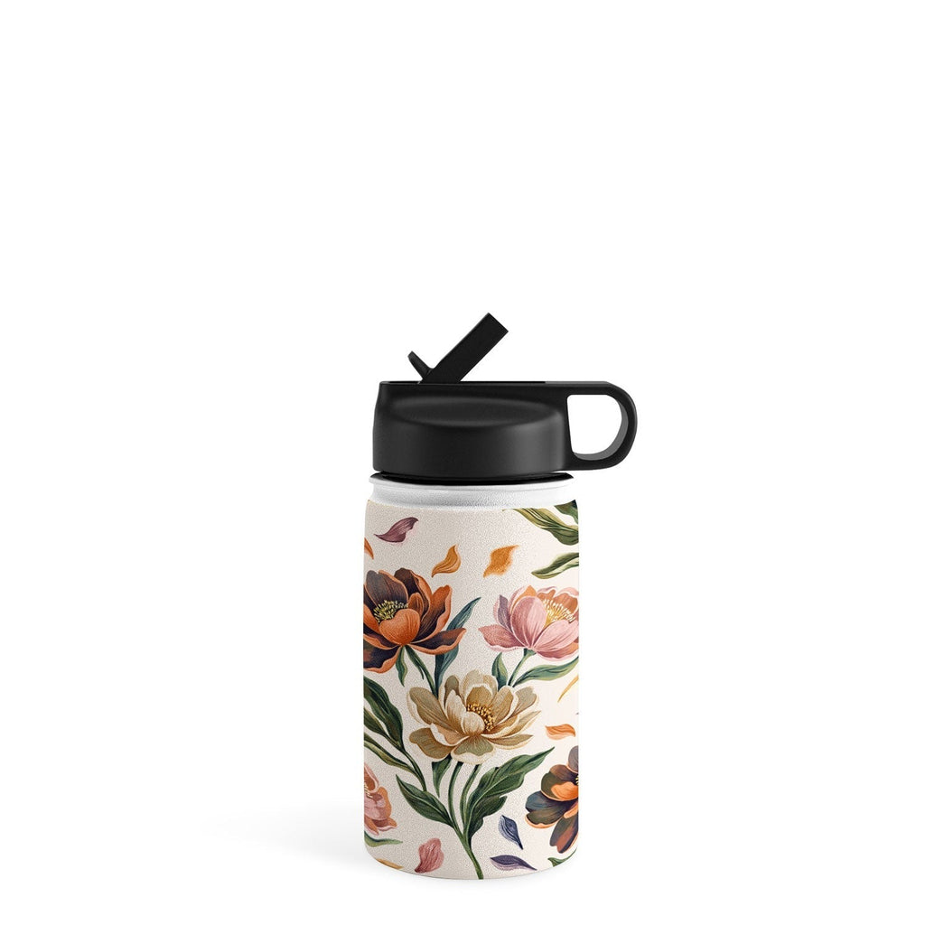Marta Barragan Camarasa Hand Painted Peony Florals Water Bottle