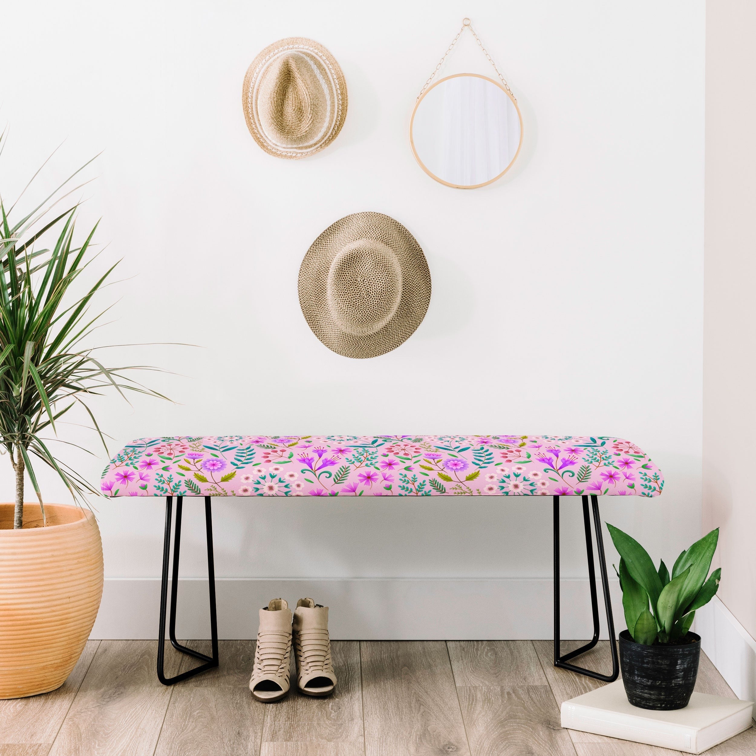 Pimlada Phuapradit Ditsy Purple Floral Half Drop Bench