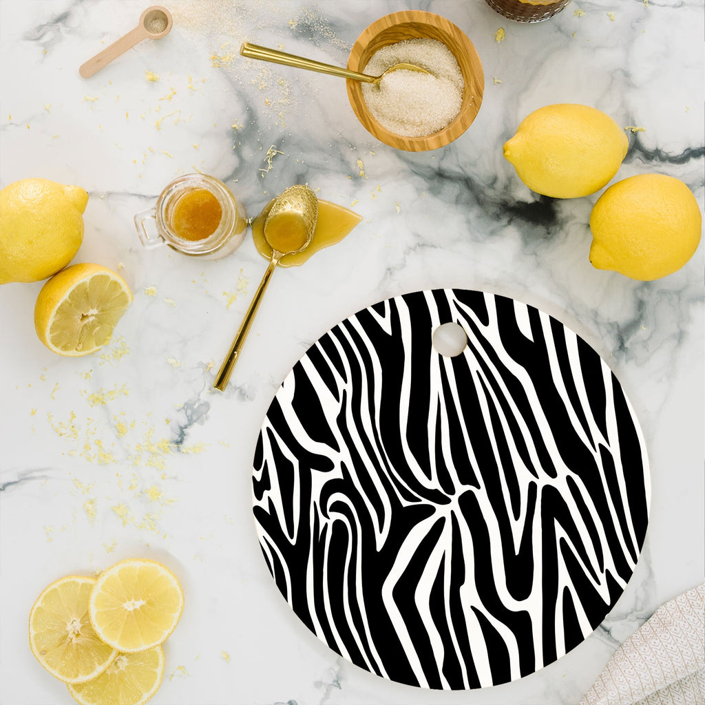 Jennifer Labre Wild Zebra Cutting Board Round