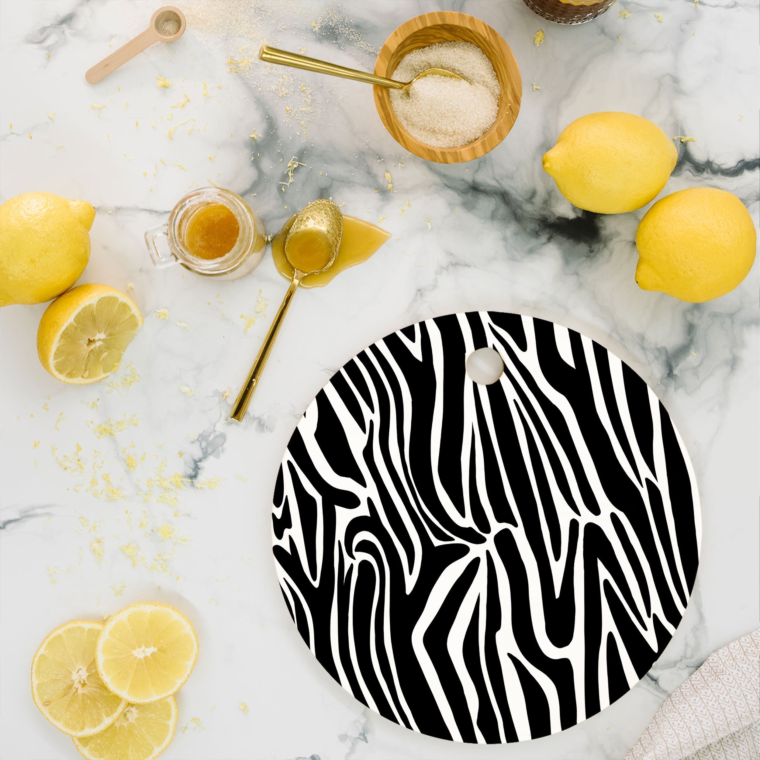 Jennifer Labre Wild Zebra Cutting Board Round