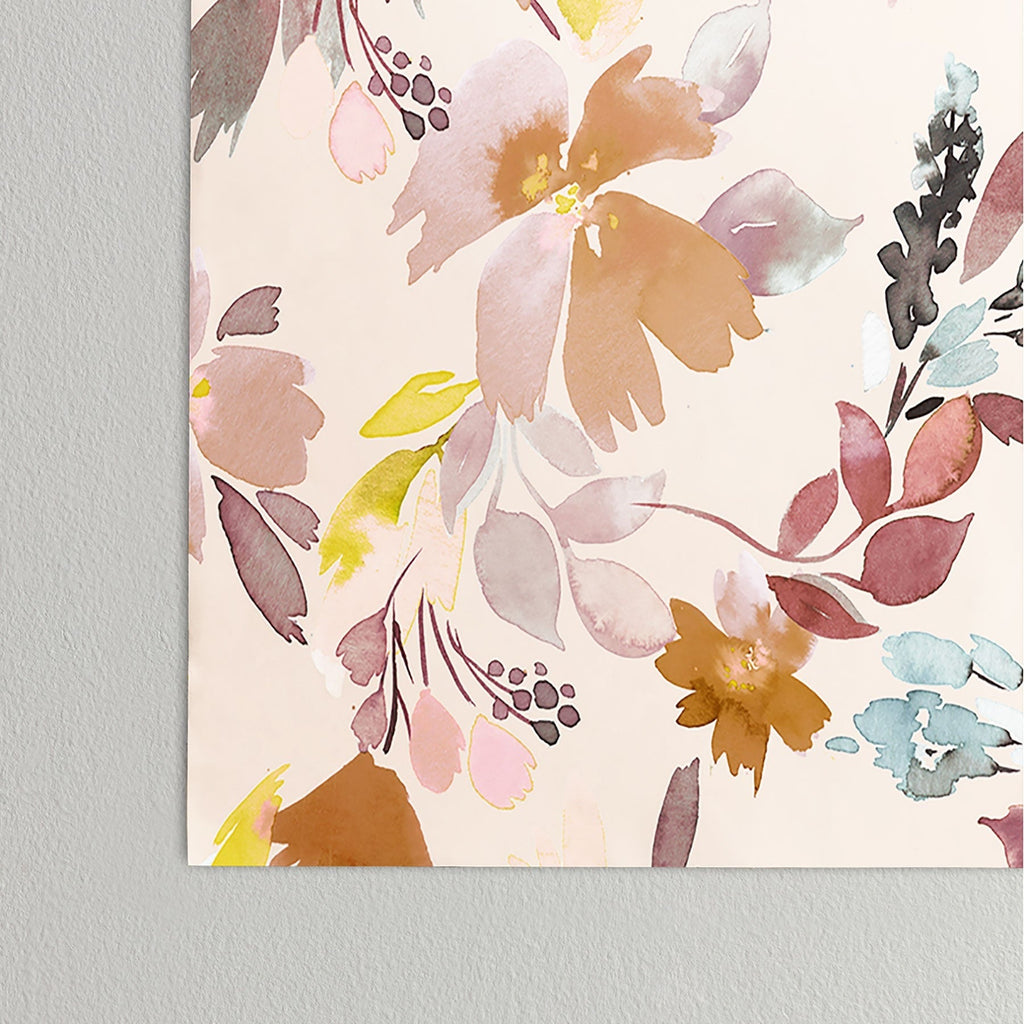 Ninola Design Botanic Retreat Floral Oleander Whimsical Soft Pink Poster