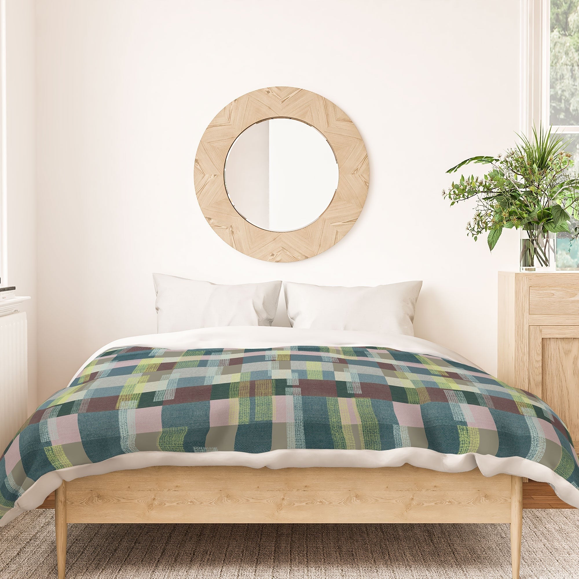 Marta Barragan Camarasa Dynamic Linear Blocks Duvet Cover