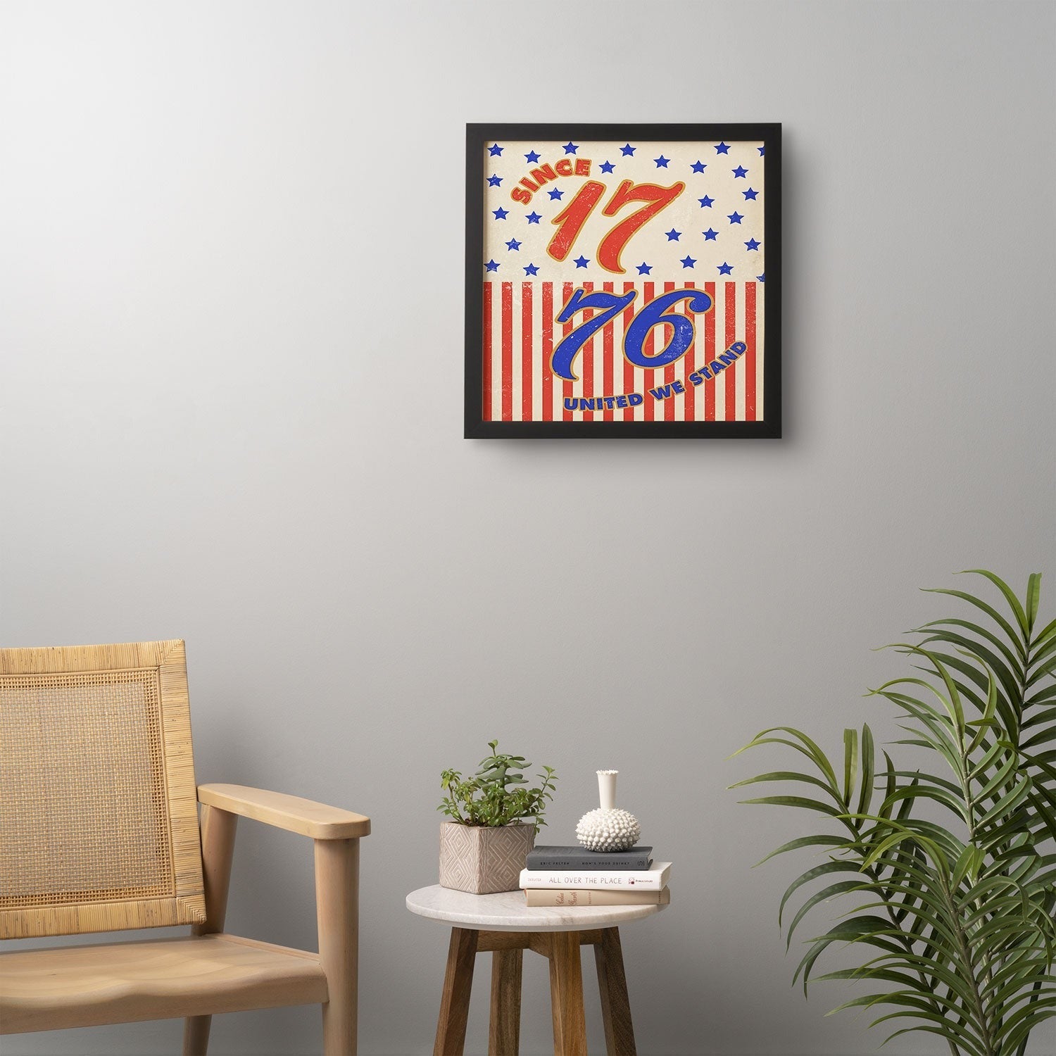 DENY Designs 1776 Stars Framed Wall Art