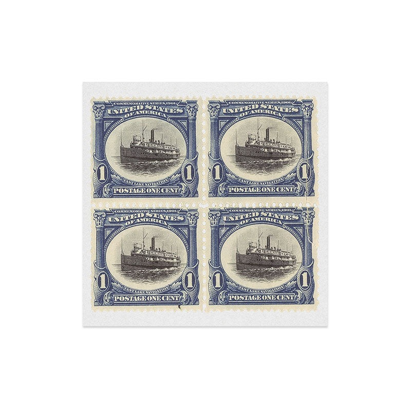 DENY Designs 1901 1c Fast Lake Navigation Stamps Art Print
