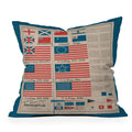 DENY Designs Goff s Evolution of the American Flag Outdoor Throw Pillow