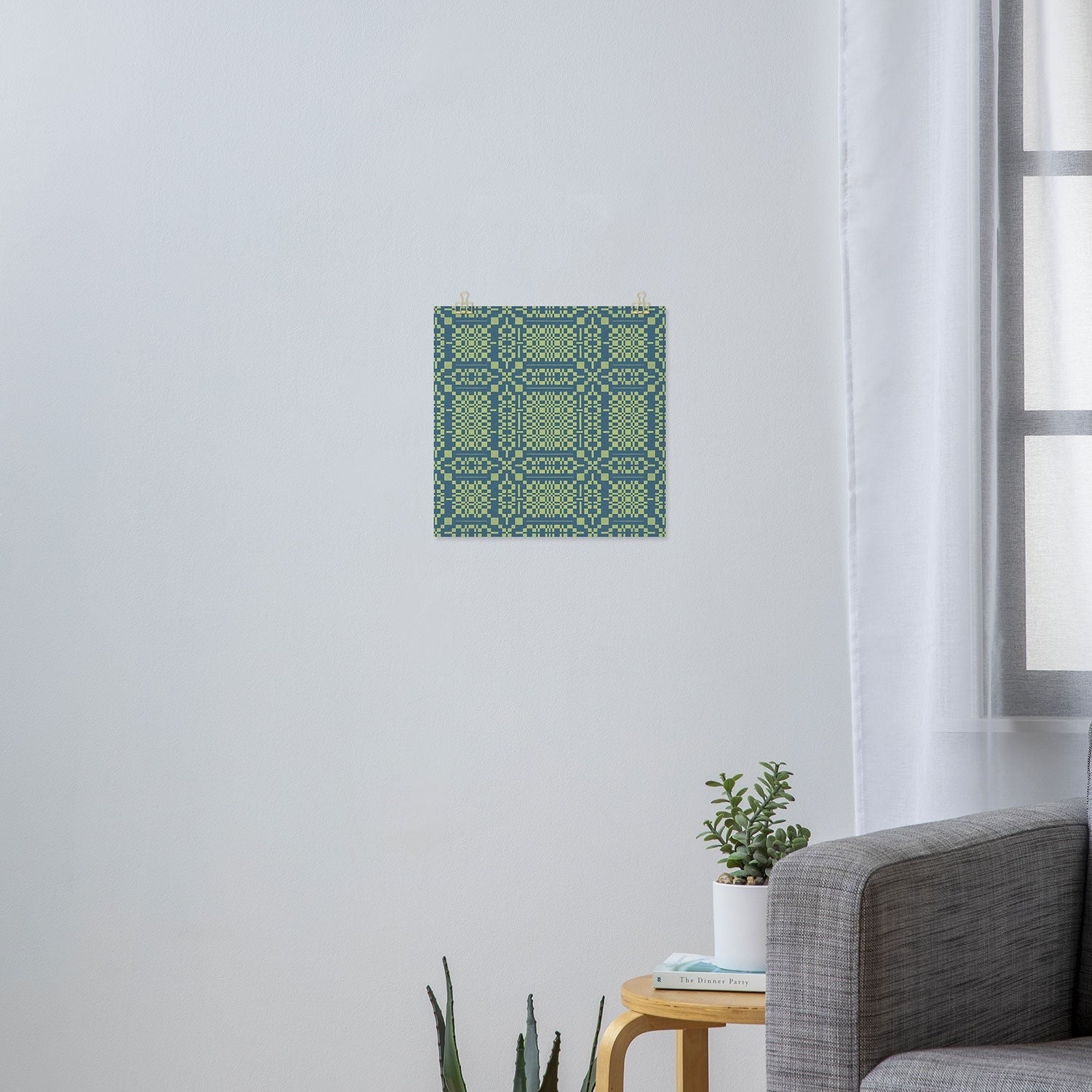 Marta Barragan Camarasa Nostalgic Grid Design Art Print
