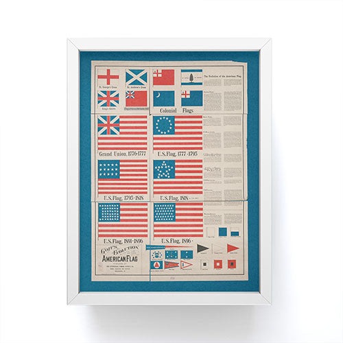 DENY Designs Goff s Evolution of the American Flag Framed Mini Art Print