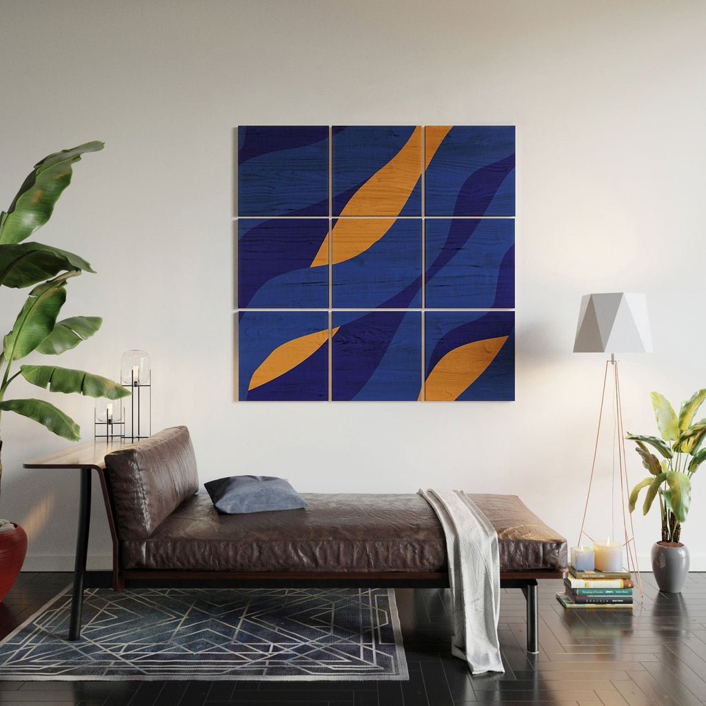 Camilla Foss Pebbles in Stream Wood Wall Mural