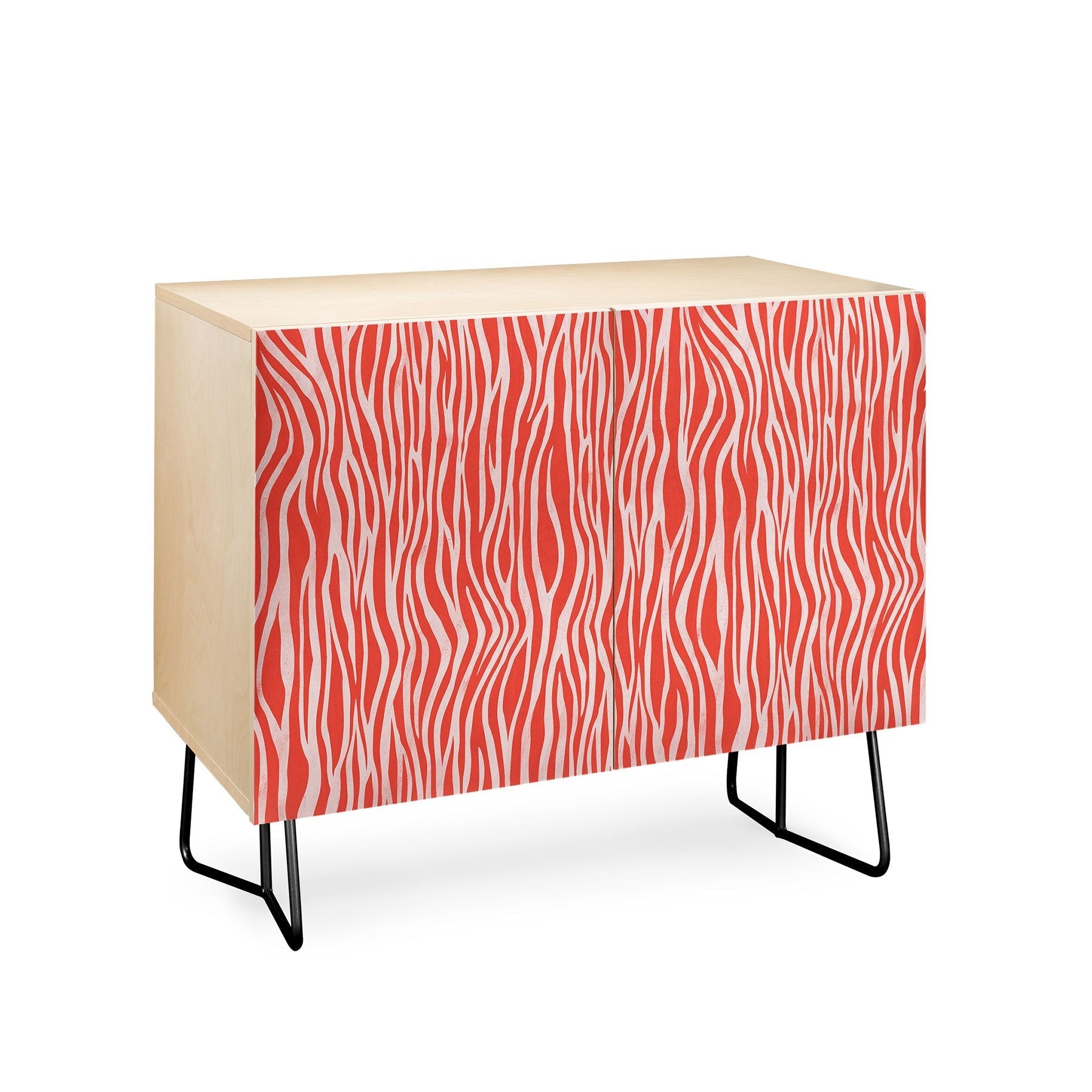 Avenie BR Red Zebra Stripe Credenza