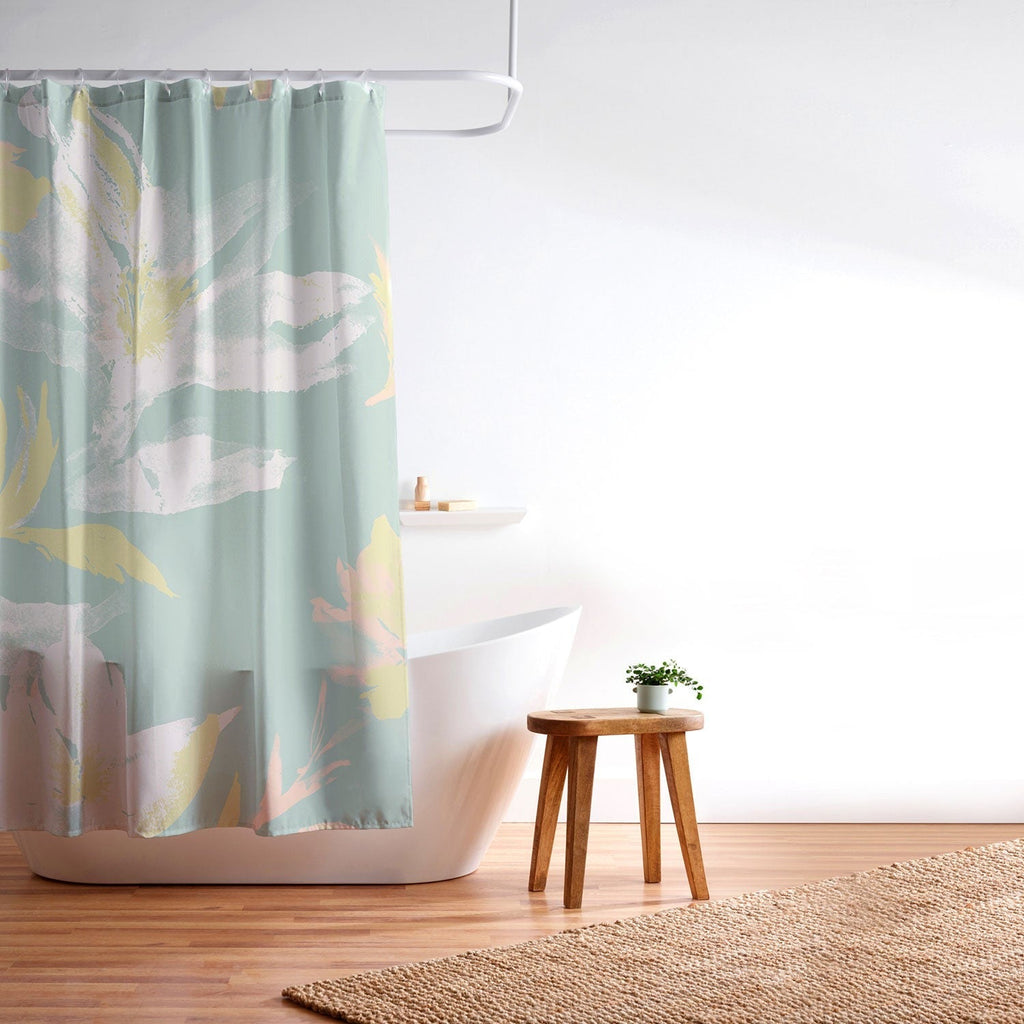 Gabriela Fuente Emma Floral Mint Shower Curtain