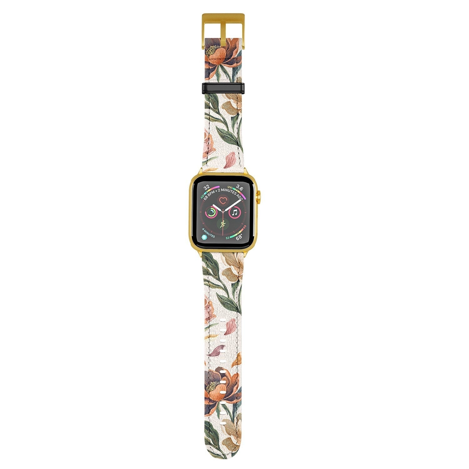 Marta Barragan Camarasa Hand Painted Peony Florals Apple Watch Band