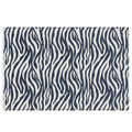 Avenie BR Navy Tiger Stripes Outdoor Rug